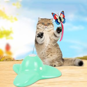 Interactive toy for cats Flying Butterfly - mint