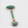 Jade face massager, roller - Dark green