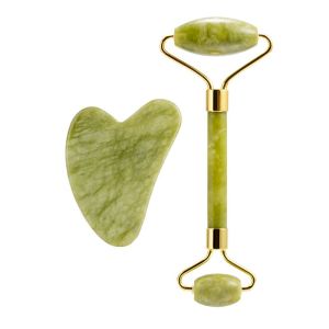 Jade face massager, roller - Light green