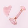 Jade face massager, roller - Pink