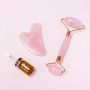 Jade face massager, roller - Pink