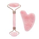 Jade face massager, roller - Pink