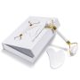 Jade face massager, roller - White