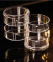 Jewelery box 4-tier - transparent