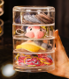 Jewelery box 4-tier - transparent