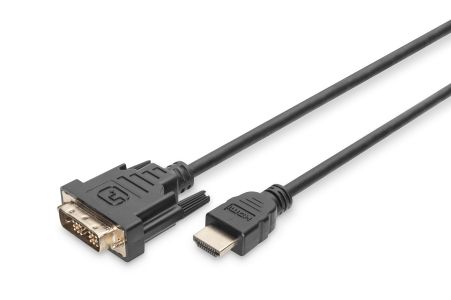 Kabel Assmann AK-330300-050-S (HDMI M - DVI-D M; 5m; kolor czarny)