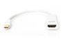Kabel Assmann AK-340404-001-W (HDMI F - Mini DisplayPort M; 0,15m; kolor biały)