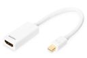 Kabel Assmann AK-340404-001-W (HDMI F - Mini DisplayPort M; 0,15m; kolor biały)