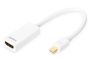 Kabel Assmann AK-340404-001-W (HDMI F - Mini DisplayPort M; 0,15m; kolor biały)