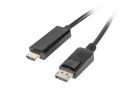 Kabel Lanberg CA-DPHD-10CC-0018-BK (DisplayPort M - HDMI M; 1,8m; kolor czarny)