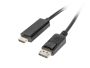 Kabel Lanberg CA-DPHD-10CC-0018-BK (DisplayPort M - HDMI M; 1,8m; kolor czarny)
