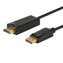 Kabel SAVIO CL-56 (HDMI M - DisplayPort M; 1,5m; kolor czarny)