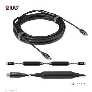 Kabel USB Club3D CAC-1535 (USB 3.2 Gen2 Type C to C Active Bi-directional Cable 8K60Hz M/M 5m)