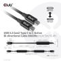 Kabel USB Club3D CAC-1535 (USB 3.2 Gen2 Type C to C Active Bi-directional Cable 8K60Hz M/M 5m)