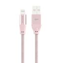 Kabel USB - Lightning Silicon Power LK35AL 1M Mfi Nylon oplot Pink