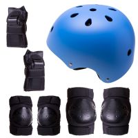Kask + ochraniacze na rolki, deskorolkę, rower - niebiesko czarny, rozmiar M