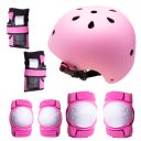 Kask + ochraniacze na rolki / deskorolkę / rower - różowy, rozmiar M