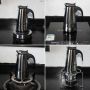 Kawiarka do kawy - srebrna, 600ml, 12 filiżanek, indukcja