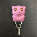 Key hanger - pink teddy bear