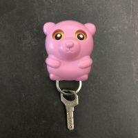 Key hanger - pink teddy bear