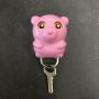 Key hanger - pink teddy bear