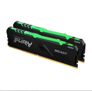 KINGSTON 32GB 2666MHz DDR4 CL16 DIMM (Kit of 2) FURY Beast RGB KF426C16BBAK2/32