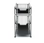 Kitchen organizer with two spacious shelves - black