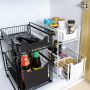 Kitchen organizer with two spacious shelves - white