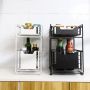 Kitchen organizer with two spacious shelves - white