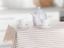 Kitchen tablecloth DENIM Stripes 120 x 140 cm, cappuccino