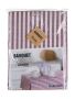 Kitchen tablecloth DENIM Stripes 140 x 180 cm, burgundy