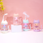 Kitty with fish air humidifier 3in1 ionizer - pink