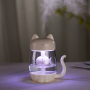 Kitty with fish air humidifier 3in1 ionizer - pink