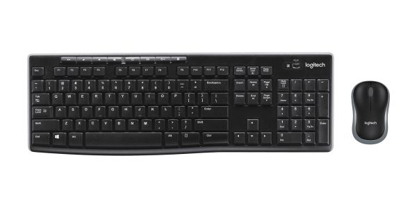 Klawiatura membranowa Logitech MK270 920-004508 (USB (Radio 2.4 GHz); kolor czarny)
