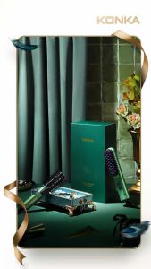 KONKA KG-T06 2in1 curling iron and brush for straightening hair
