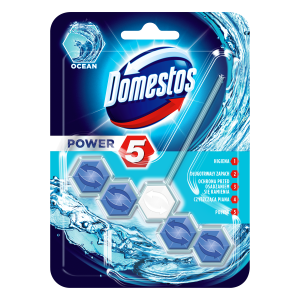 Kostka zapachowa do toalet Domestos Power 5, 55g - Ocean