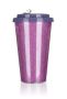 Kubek podróżny o podwójnych ściankach GLITTERS 500 ml, różowy
