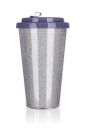 Kubek podróżny o podwójnych ściankach GLITTERS 500 ml, srebrny