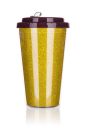 Kubek podróżny o podwójnych ściankach GLITTERS 500 ml, złoty