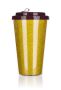 Kubek podróżny o podwójnych ściankach GLITTERS 500 ml, złoty