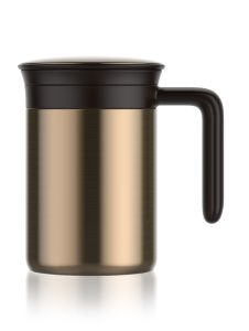 Kubek termiczny ze stali nierdzewnej PHASE 480 ml, brązowy