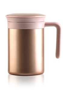 Kubek termiczny ze stali nierdzewnej PHASE 480 ml, różowy
