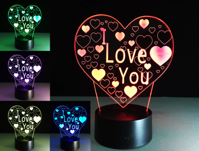 Lampka nocna 3D LED 