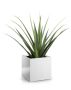Large cubic fiberglass pot 40 cm - white