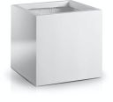 Large cubic fiberglass pot 40 cm - white