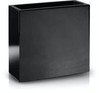 Large rectangular fiberglass pot 50x20 cm - black