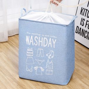 Laundry basket / laundry container - light blue