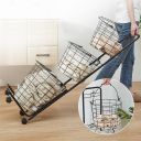 Laundry organizer in the shape of baskets - three levels, black