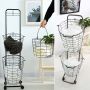 Laundry organizer in the shape of baskets - three levels, black