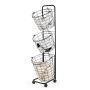Laundry organizer in the shape of baskets - three levels, black